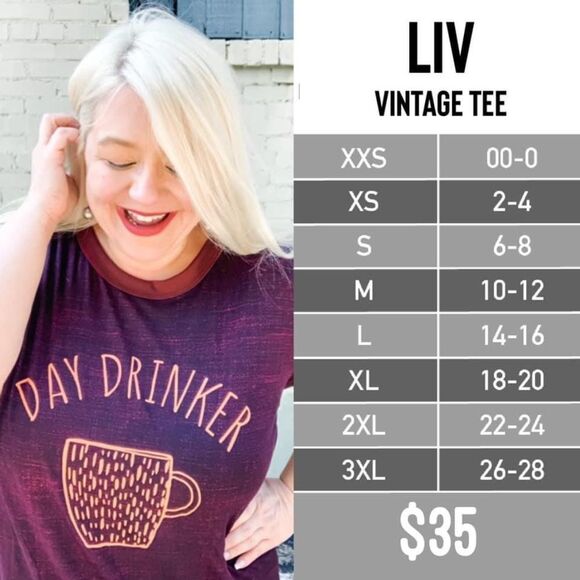Lularoe Liv Tee Be Yourself - Size XS - Picture 2 of 2